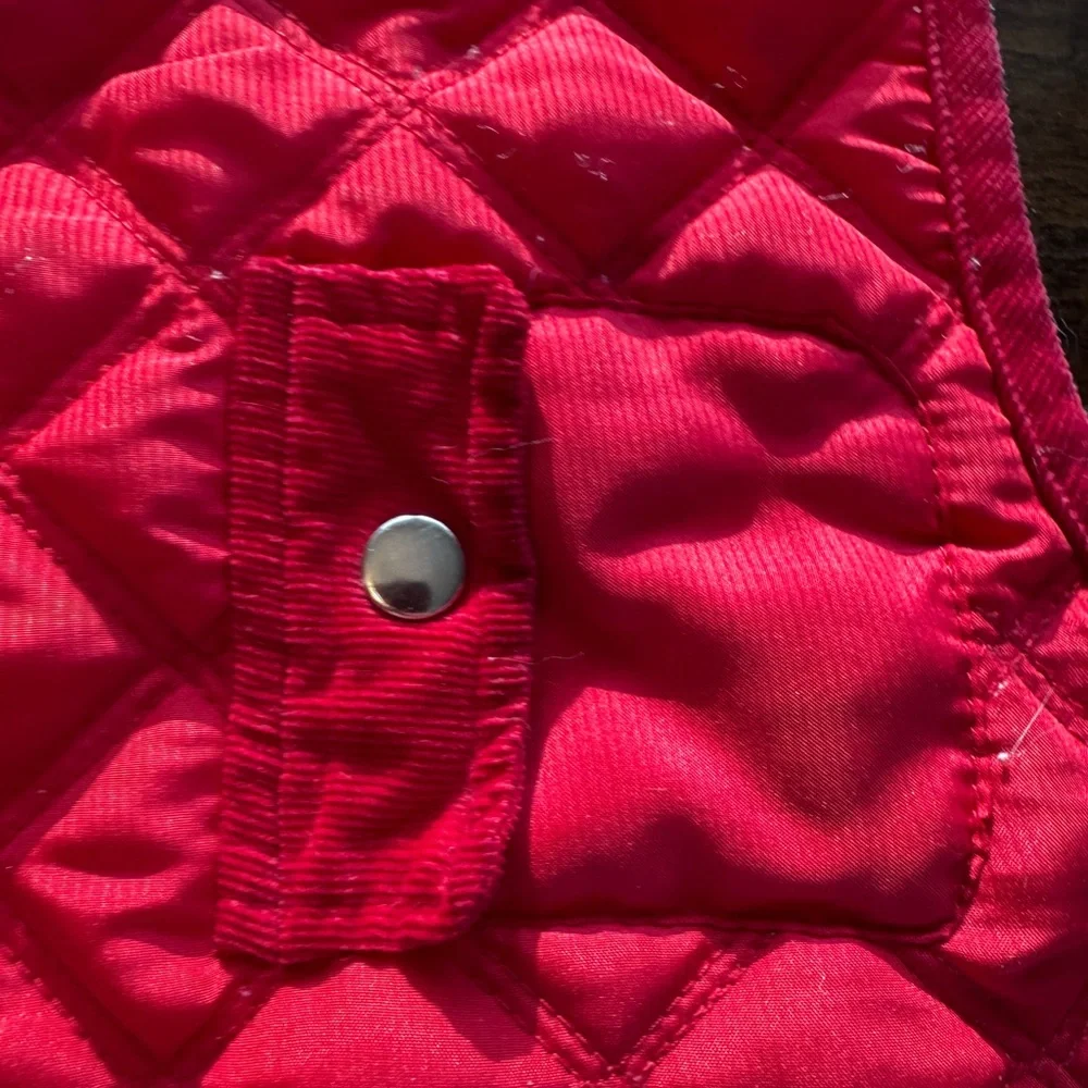 Dog Quilted Red Jacket-Size M